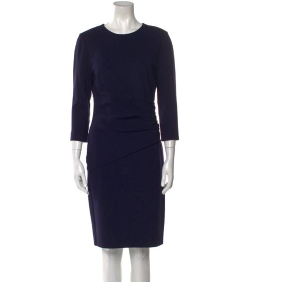 Diane Von Furstenberg Navy Midi Dress - Picture 1 of 7